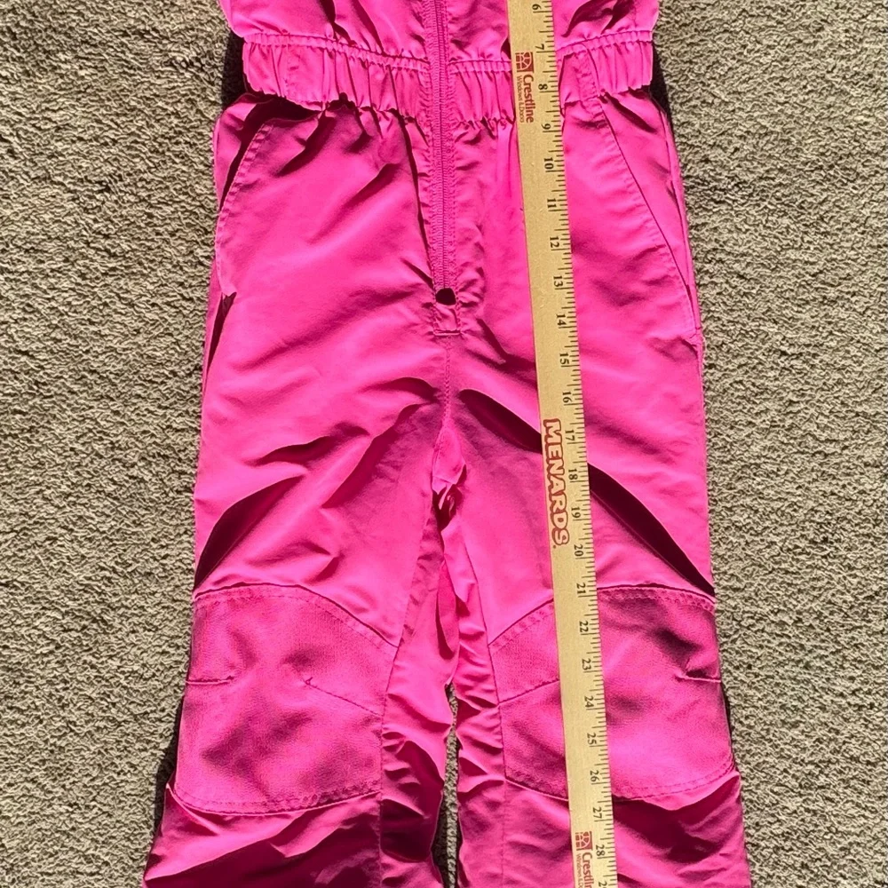 SwissTech Girls Snow Bib Pants XS (4–5) Pink‎ Adjustable Straps Pockets